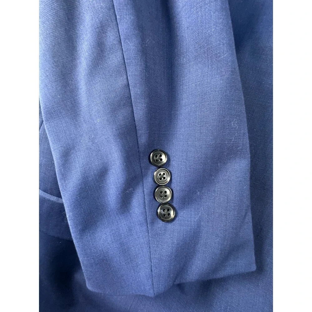 Lauren Ralph Lauren Mens 54R Blue Wool Blazer Jacket Notch Lapel 2-Button